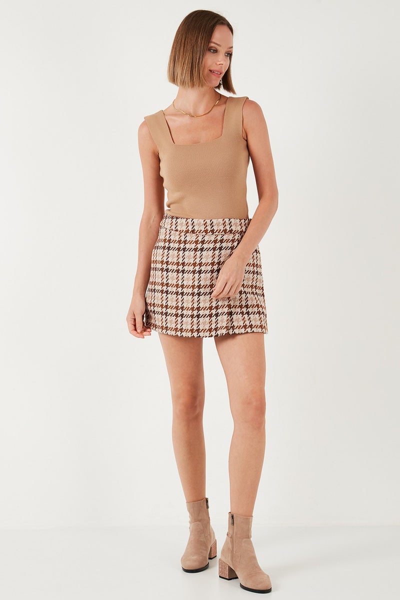 Lela Cotton Blend Regular Fit Winter Shorts Skirt Women's Shorts Skirt 61100015  - Image 2