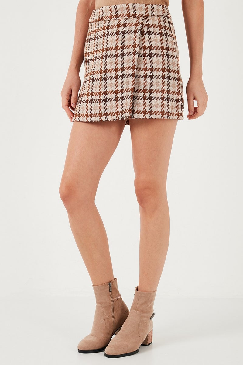 Lela Cotton Blend Regular Fit Winter Shorts Skirt Women's Shorts Skirt 61100015  - Image 3