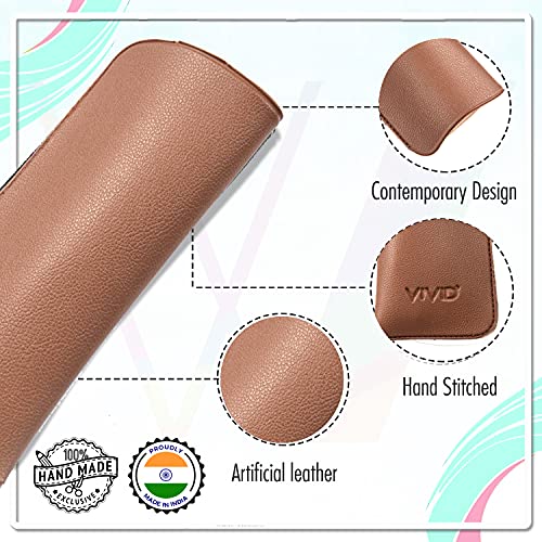 VIVID Vision Unisex Adult Lightweight Eyewear Specs Case Cover | Protect Eye Glasses | Chashma Dibbi | Spectacle Box | Open Flap | Artificial Leather | D-14 | Brown - Image 3