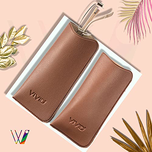 VIVID Vision Unisex Adult Lightweight Eyewear Specs Case Cover | Protect Eye Glasses | Chashma Dibbi | Spectacle Box | Open Flap | Artificial Leather | D-14 | Brown - Image 2