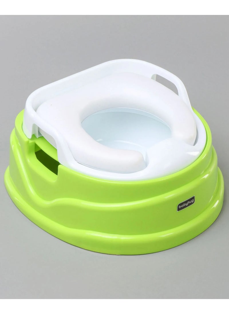 babyhug Babyhug Practico 4-in-1 Potty Chair for Kids, Anti-Slip, Splash Guard, Removable Bowl, 6 to 24 Months, 39 x 36.5 x 19.5 cm - Green  - Image 2