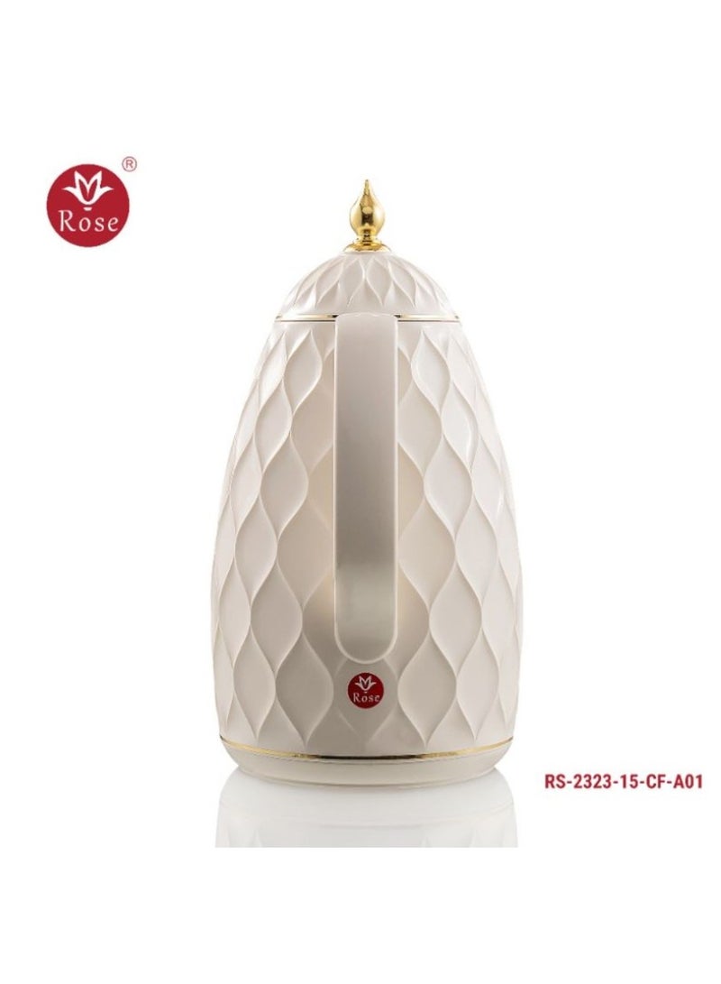 Rose Coffee White Pearl Flask Set Consisting Of Three Pieces Half A Liter + A Liter + A Liter And A Half - Image 3