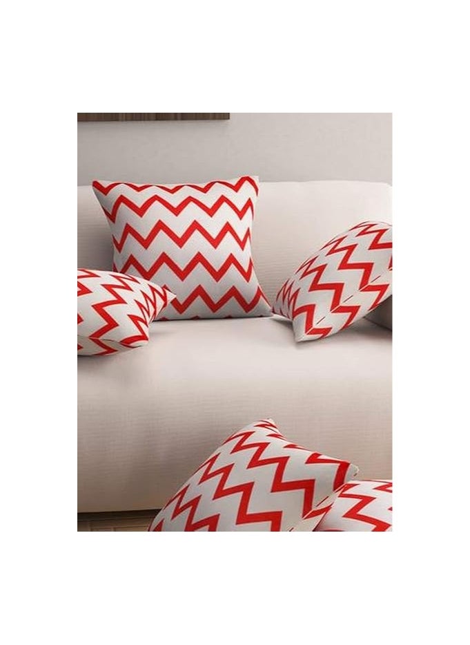 Story at Home Story at Home CH1212 Cotton Set Of 5 Premium Cushion Cover, Red, 49 cm x 40 cm  - Image 2