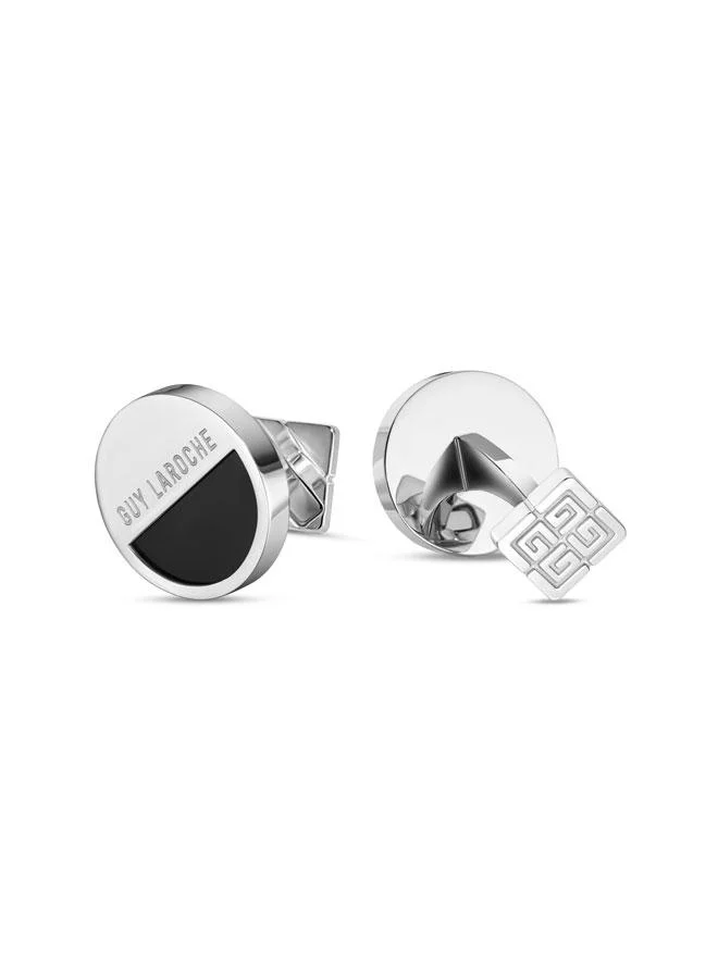 غاي لاروش Guy Stainless Steel Round Cufflinks for Men