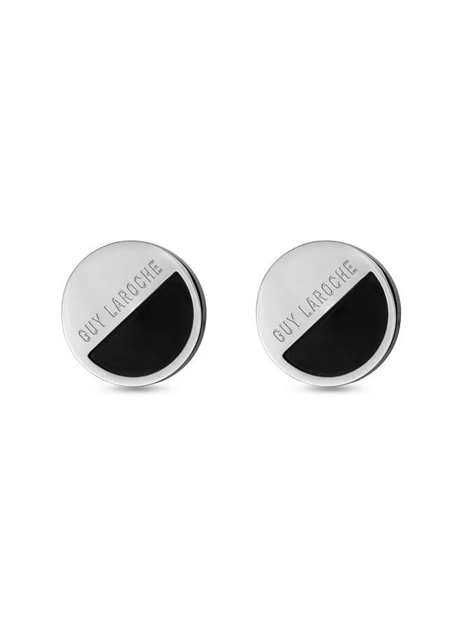 غاي لاروش Guy Stainless Steel Round Cufflinks for Men