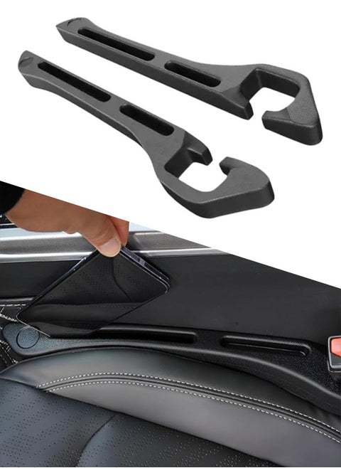 2-Piece PU Car Gap Filler, Grooved Storage Gap Organizer for Tightly Filling Seat Gaps,for Nissan, Mazda 6, Toyota Accord, Honda, Changan, Mercedes-Benz, BMW, Audiroove Storage Gap Organization,For Tightly Filling Seat Gaps,For All Models Car Accessories