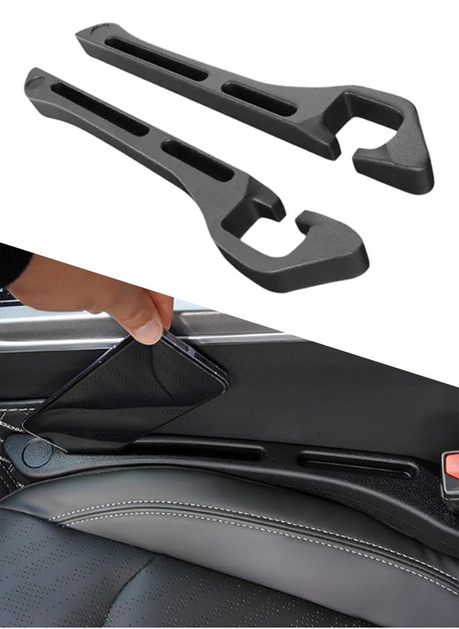 2-Piece PU Car Gap Filler, Grooved Storage Gap Organizer for Tightly Filling Seat Gaps,for Nissan, Mazda 6, Toyota Accord, Honda, Changan, Mercedes-Benz, BMW, Audiroove Storage Gap Organization,For Tightly Filling Seat Gaps,For All Models Car Accessories