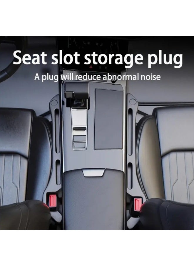 2-Piece PU Car Gap Filler, Grooved Storage Gap Organizer for Tightly Filling Seat Gaps,for Nissan, Mazda 6, Toyota Accord, Honda, Changan, Mercedes-Benz, BMW, Audiroove Storage Gap Organization,For Tightly Filling Seat Gaps,For All Models Car Accessories