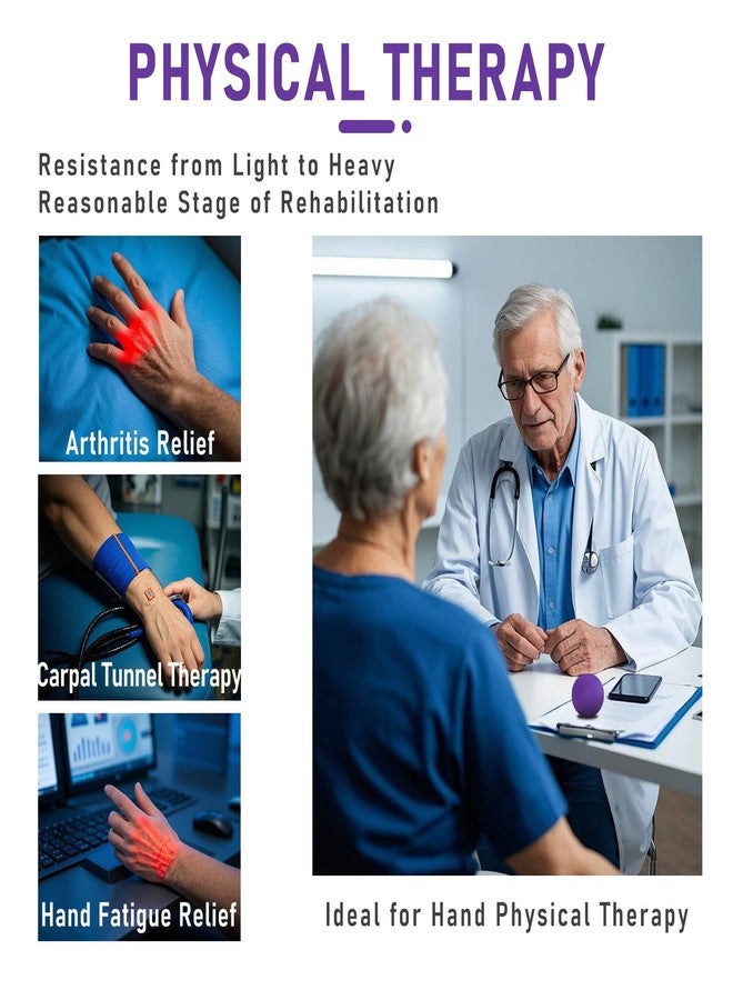 RIDEHILL 3 Pack Stress Balls for Adults, Squeeze Balls for Hand Therapy, Hand Strengthening Devices with Different Resistance Levels for Finger Forearm Wrist Exercise Relaxation and Pain Relief - Image 5