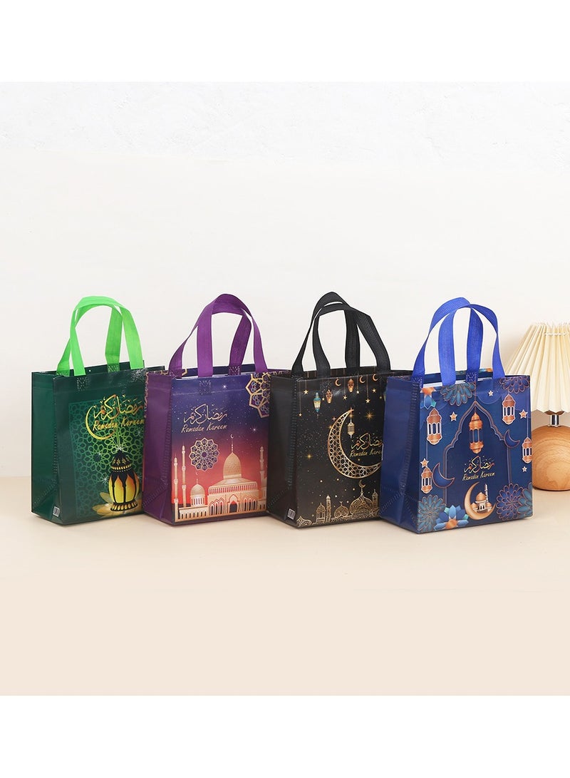 LKTOCAFT 4 Pieces Gift Bags for Holidays and Festive Day, Party Bags with Handles for Candy Desserts and Jewelry Gifts, Party Favor Bags and Party Supplies,Medium Size  - Image 1
