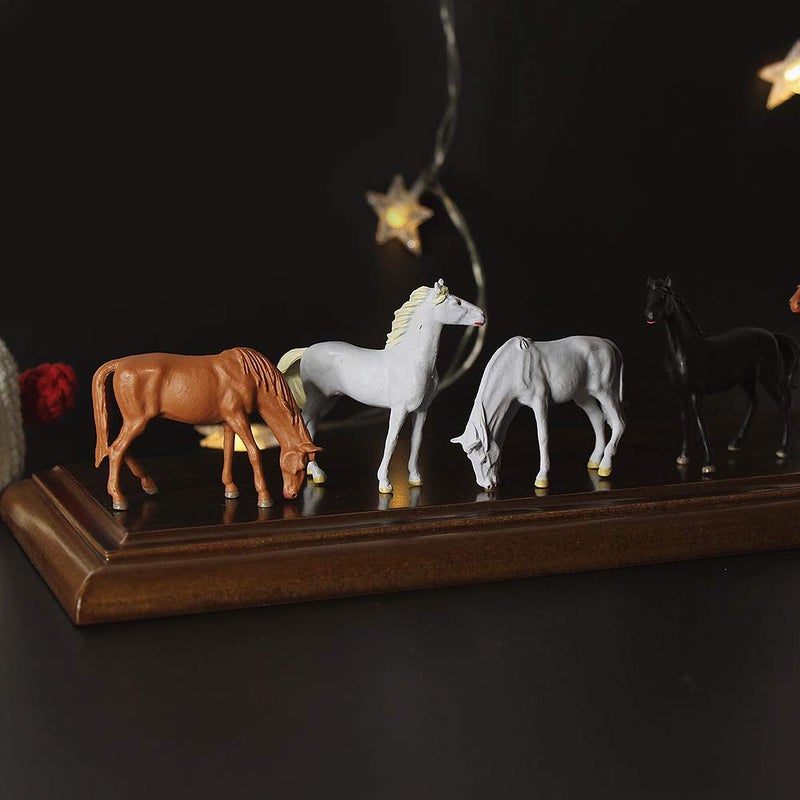 Evemodel AN4303 15PCS 1:43 Farm Animals Horses and Cows O Scale PVC Well Painted Horse and Cow Use for Model Scenery Desktop Decor Railway Layout Diorama Miniature Landscape - Image 3