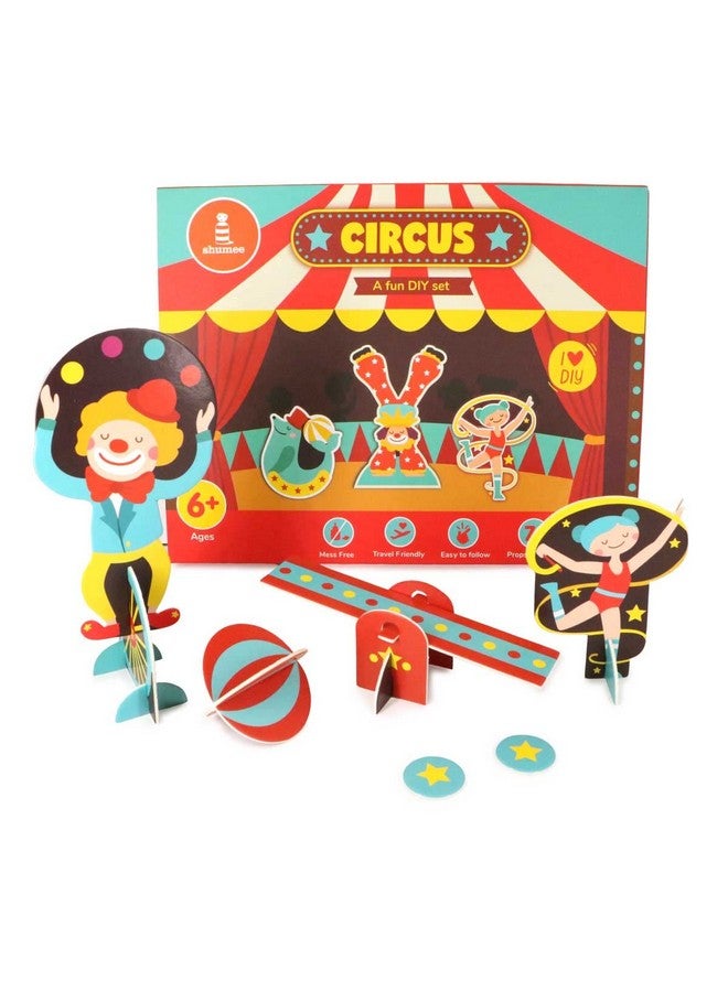 shumee DIY 3D Activity Box - Circus Themed (6 Years+) | Multicolor | All-in-one Kit | Safe for Children | Pretend Play | Eco Friendly | Handcrafted in India - Image 1