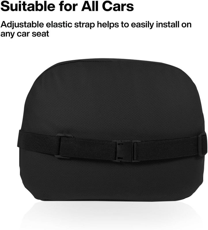 Memory Foam Headrest Pillow for Car Seat – Ergonomic Neck & Head Support Cushion with Adjustable Strap, Universal Fit for Car, SUV & Office Chair Use - Image 2