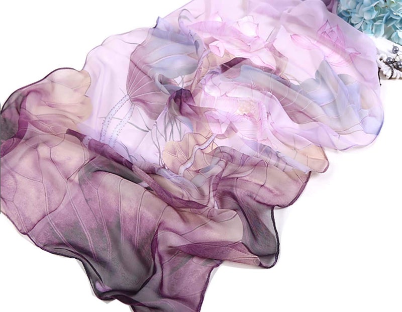 Acotavie Scarfs for Women Lightweight Fashion Scarves Print Floral Pattern Scarf Shawl Wraps (W02) - Image 5