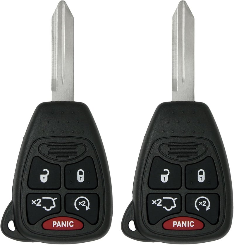 Keyless2Go Replacement Key Fob for 5 Button Vehicles - 2 Pack - Image 1