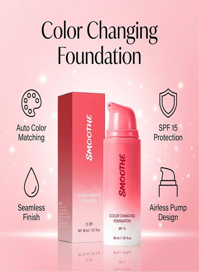 Aseawave Color Changing Foundation for Mature Skin, Foundation Makeup 4 in 1, Auto Adjusting Tone Correcting Makeup, Blurs Imperfections & Fine Lines, Hydrating Color Changing Liquid Foundation Concealer - Image 3
