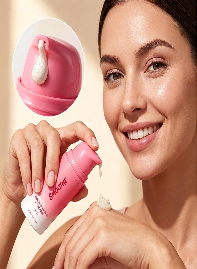 Aseawave Color Changing Foundation for Mature Skin, Foundation Makeup 4 in 1, Auto Adjusting Tone Correcting Makeup, Blurs Imperfections & Fine Lines, Hydrating Color Changing Liquid Foundation Concealer - Image 2