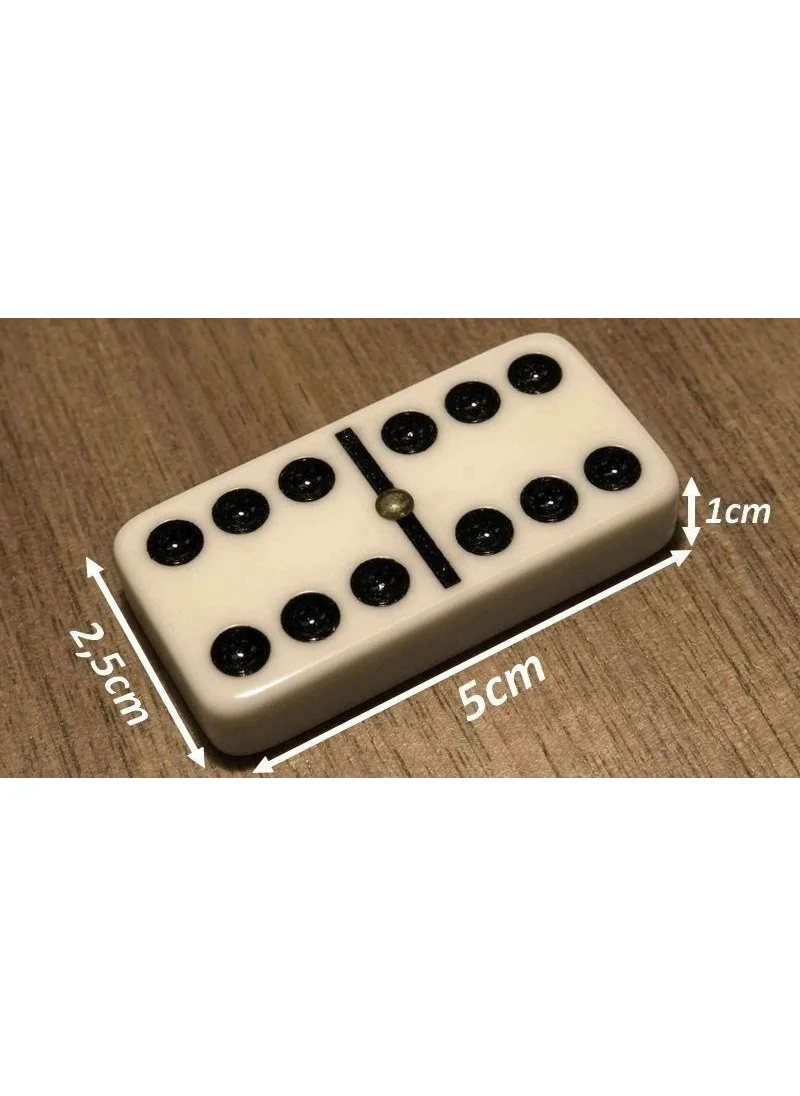 BarkoFix Large Size Domino Game Set with Ceramic Metal Box 5 x 2.5 x 1 cm