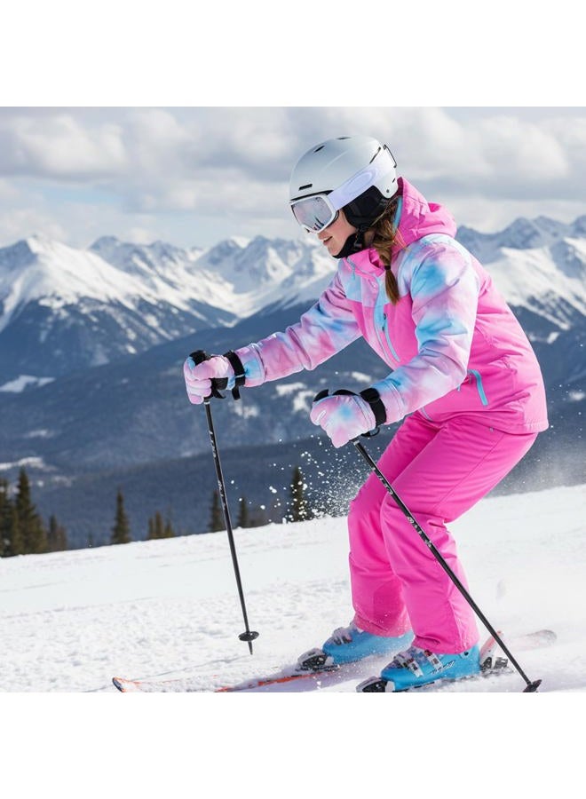 Cutiland Kids Skiing Gloves,Pink Ski Glove for Girls,Children Winter Snow Gloves 5-9 Years,Waterproof Winter Warm Glove for Cold Weather Outdoor Activities Skiing,Snowboarding,Sledding - Image 2