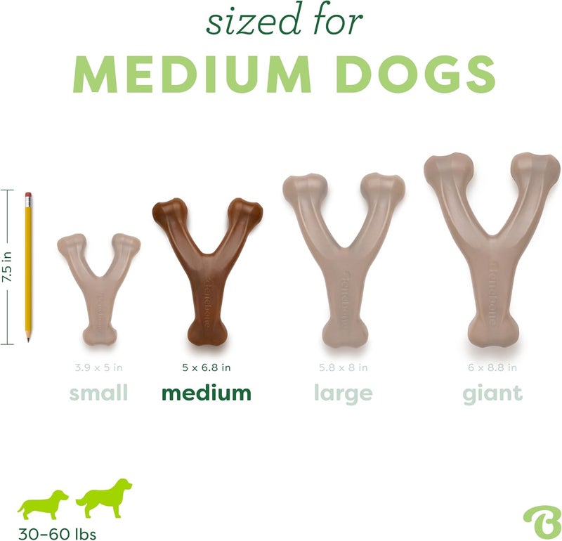 Benebone Indestructible Wishbone Dog Chew Toy for Aggressive Chewers, Long Lasting Tough Boredom Breaker for Dogs, Real Peanut Flavour, For Medium Dogs, Made in the USA. - Image 4