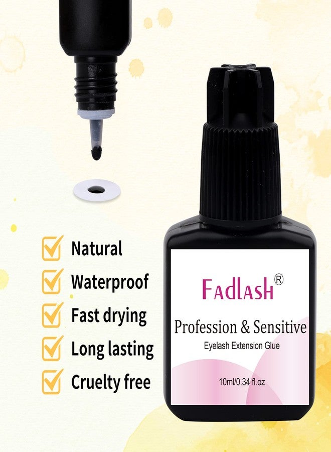 FADLASH Extra Strong Lash Glue 10ml - 1 Sec Drying Time, 8 Weeks Retention - Black Adhesive for Eyelash Extensions - Professional Use Only - Image 4