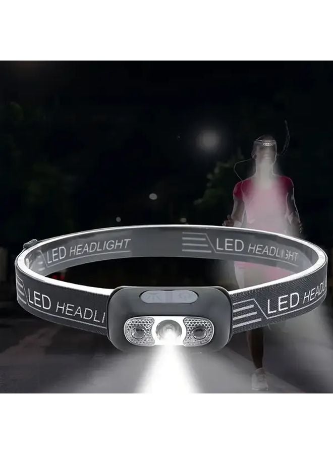 1PC Mini Compact Headlamp Sensor Multiple Lighting Modes Quick Charging ABS Material - Image 2
