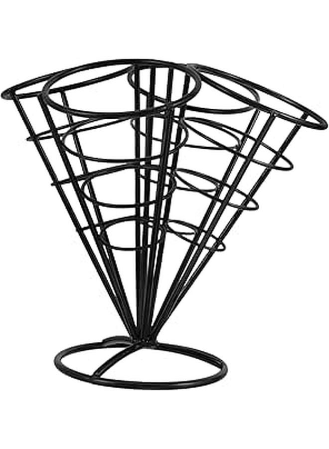 Metal French Fry Cone Holder 4 Hole Snack Stand For Parties Weddings And Events - Image 1