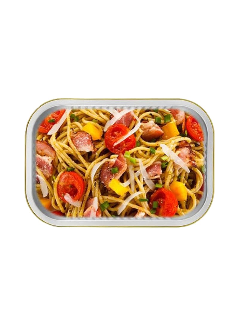 IDEAL PACK حاوية طعام مستطيلة من الألمنيوم الذهبي سعة 1800 مل مع غطاء - 1 قطعة - Image 4