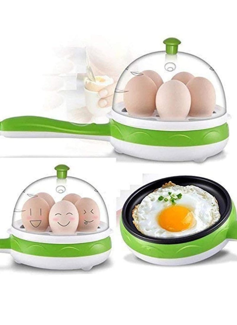 Generic 2 in 1 Egg Boiler and Frying Pan – Multi-Functional Electric Rapid Egg Cooker, Non-Stick Egg Steamer & Roaster with Handle, Single Layer Omelette Maker, Perfect for Boiled, Poached Eggs & More  - Image 1