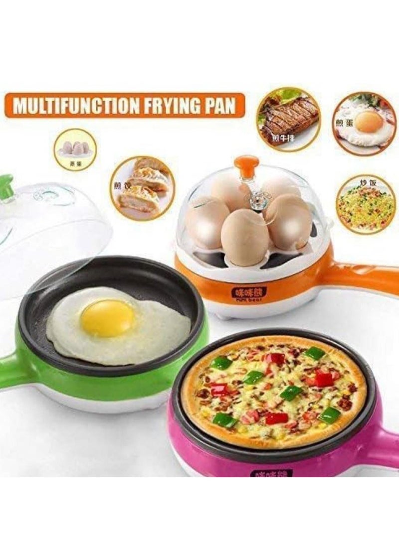 Generic 2 in 1 Egg Boiler and Frying Pan – Multi-Functional Electric Rapid Egg Cooker, Non-Stick Egg Steamer & Roaster with Handle, Single Layer Omelette Maker, Perfect for Boiled, Poached Eggs & More  - Image 2