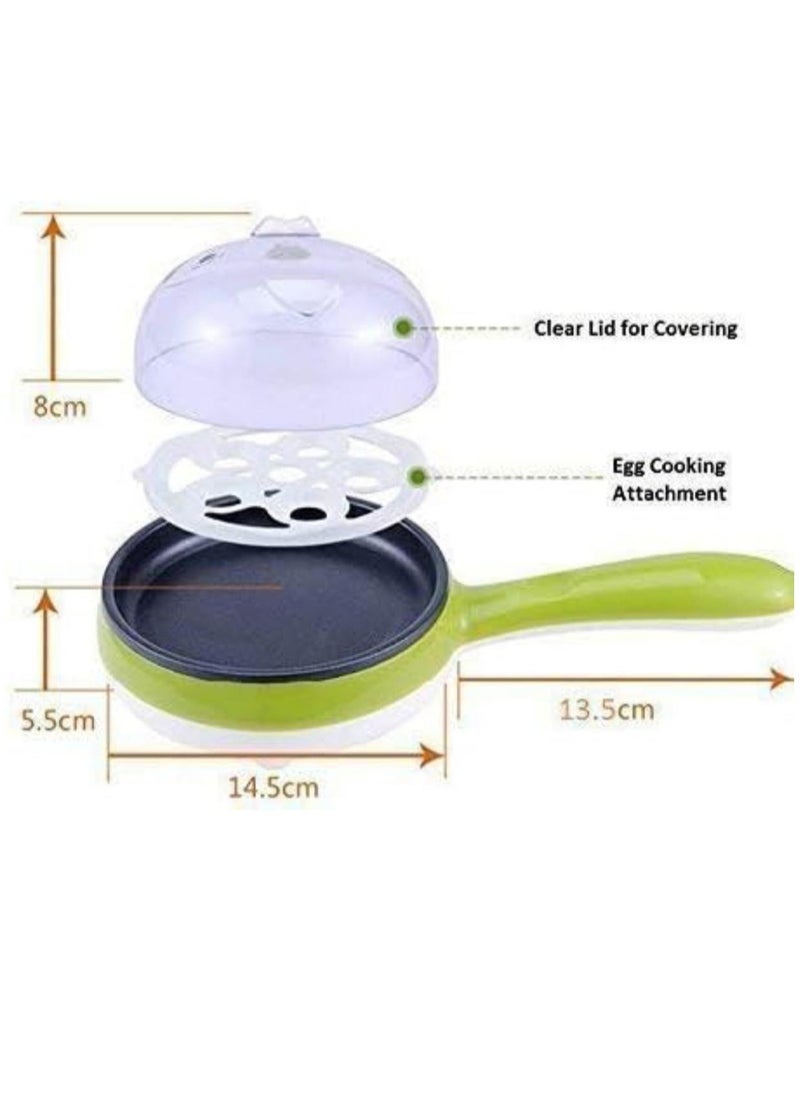 Generic 2 in 1 Egg Boiler and Frying Pan – Multi-Functional Electric Rapid Egg Cooker, Non-Stick Egg Steamer & Roaster with Handle, Single Layer Omelette Maker, Perfect for Boiled, Poached Eggs & More  - Image 3
