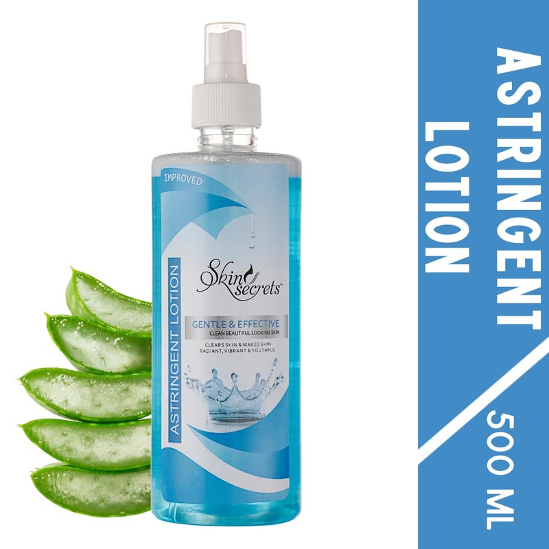 Skin Secrets Astringent Lotion with Aloe Vera  Cucumber Extract 500ml Blue - Image 2