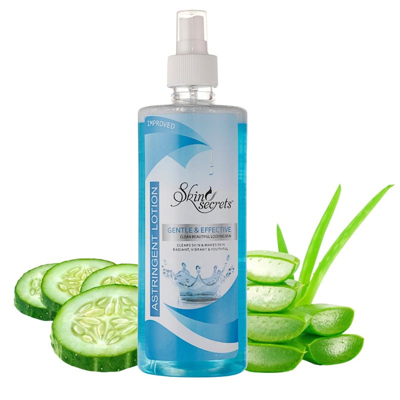 Skin Secrets Astringent Lotion with Aloe Vera  Cucumber Extract 500ml Blue - Image 1