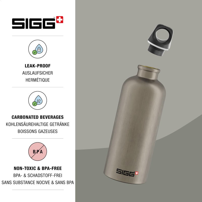 SIGG - Recycled Metal Water Bottle - Traveller - Made in Switzerland - Carbonated Drinks - BPA-Free - 20 Oz - Image 3