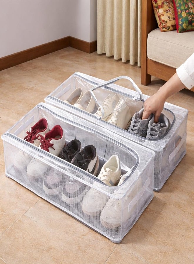 DecorTwist Large Under Bed Storage Box | Heavy-Duty Foldable Organiser with Thick PVC Transparent Cover | Dustproof Storage for Clothes, Shoes, Quilts & Blankets | Home Organizer (Style 1, Pack of 1) - Image 1