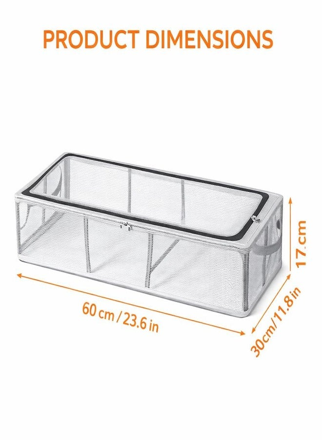 DecorTwist Large Under Bed Storage Box | Heavy-Duty Foldable Organiser with Thick PVC Transparent Cover | Dustproof Storage for Clothes, Shoes, Quilts & Blankets | Home Organizer (Style 1, Pack of 1) - Image 3