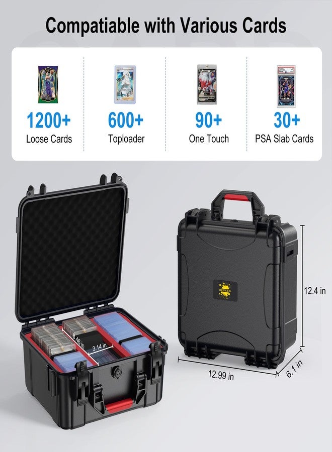 DEVASO Toploader Storage Box for 3" x 4" 35PT Rigid Card Holder, Graded Storage Card Case with 3 Dividers, Trading Card Storage Box Hard Card Case for Sport Baseball Card (Holds 600+ Toploader) - Image 2