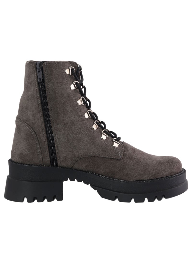 Mr.joe Suede Half Boot With Front Lace Up  - Image 4