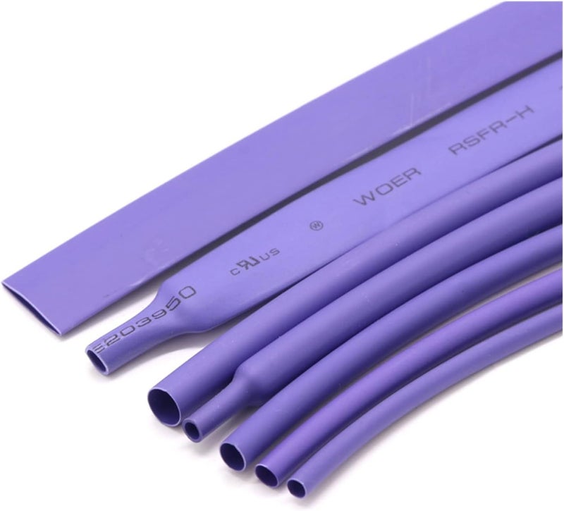 1/2 Heat Shrink Tubing,Teat Shrink Wrap 1M Purple Electric Heat Wrap Cable Insulated Sleeving Tubes, Dia 1-50 Mm Heat Shrink Tube 2:1 Polyolefin Thermal Cable Sleeve(40mm x 1 Meter) - Image 1