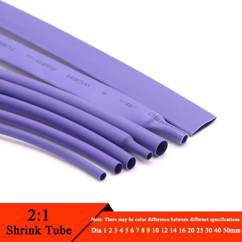1/2 Heat Shrink Tubing,Teat Shrink Wrap 1M Purple Electric Heat Wrap Cable Insulated Sleeving Tubes, Dia 1-50 Mm Heat Shrink Tube 2:1 Polyolefin Thermal Cable Sleeve(40mm x 1 Meter) - Image 2