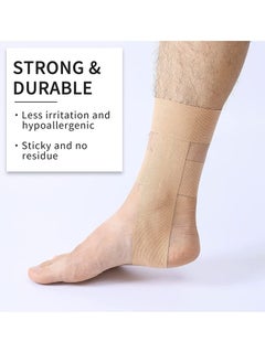 Y&D Kinesiology Tape Waterproof Athletic Sports for Knee Shoulder and Ankle Elbow Pain Relief Latex Free Roll Beige 2 Uncut Rolls  - Image 2