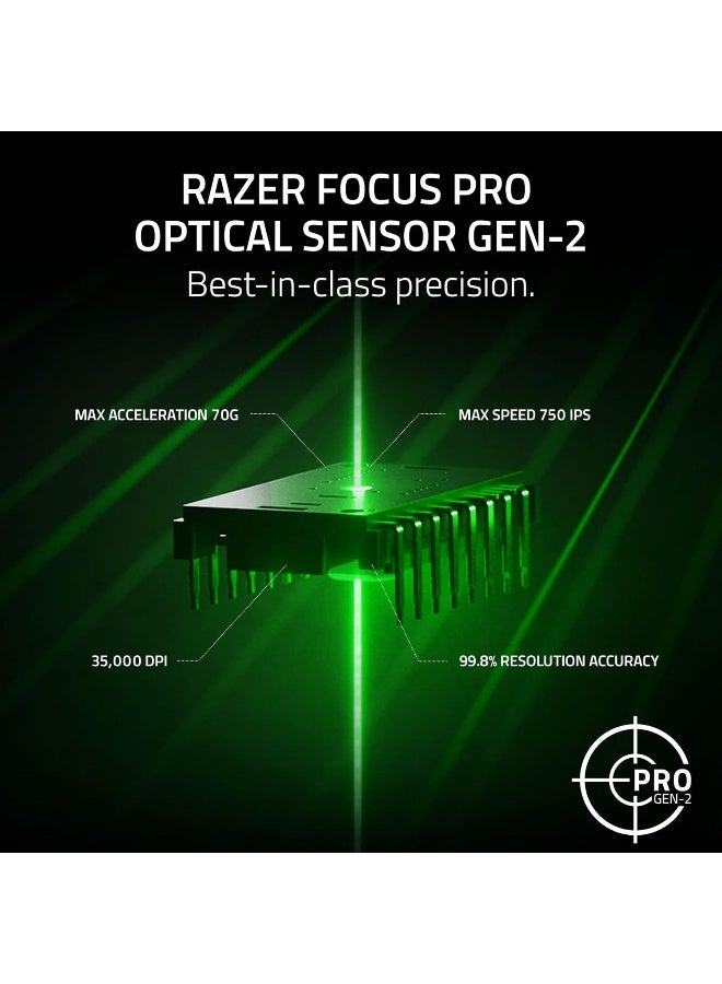 Razer Viper V3 Pro Wireless Esports Gaming Mouse: Symmetrical - 55g Lightweight - 8K Polling - 35K DPI Optical Sensor - Gen3 Optical Switches - 8 Programmable Controls - 95 Hr Battery - White I RZ01-05120200-R3G1 - Image 3