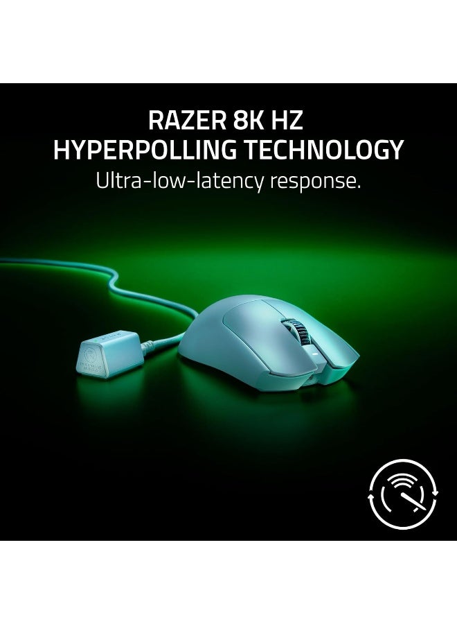 Razer Viper V3 Pro Wireless Esports Gaming Mouse: Symmetrical - 55g Lightweight - 8K Polling - 35K DPI Optical Sensor - Gen3 Optical Switches - 8 Programmable Controls - 95 Hr Battery - White I RZ01-05120200-R3G1 - Image 4