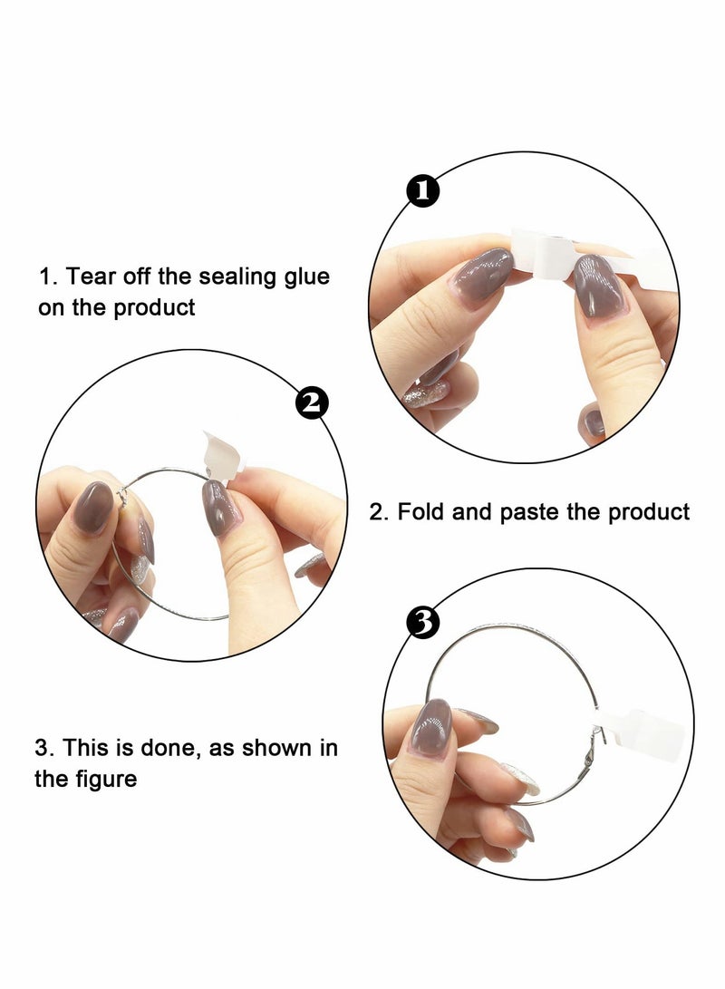 Excefore Price Tags, 500 Pcs Jewelry Tags for Pricing Self Adhesive White Blank Ring Necklace Earring Identify Rectangle Label - Image 3