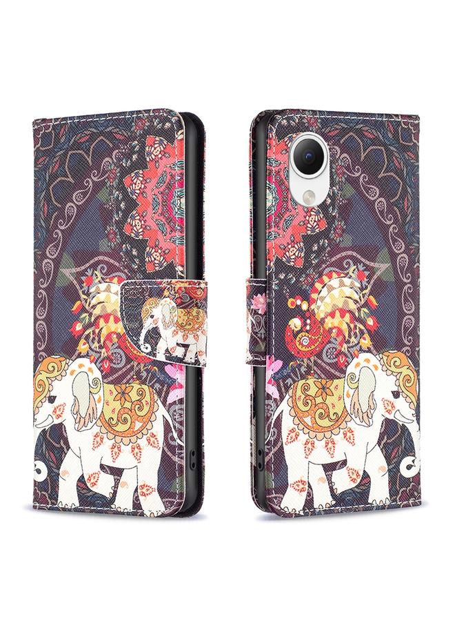 S-TOP Case For Samsung Galaxy A23e 5G Colored Drawing Pattern Flip Leather Phone Case - Image 1