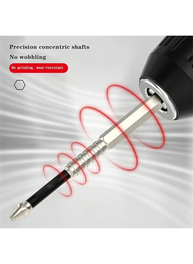 spa luxetique 6Pc High Magnetic Screwdriver Drill Bit Set,Strong Magnetic Durability Screwdriver Drill Bit Set,Universal Anti-Slip Magnetic Electric Screwdriver Set,Magnetic bit, 50 65 70 75 90 100 120 mm  - Image 3