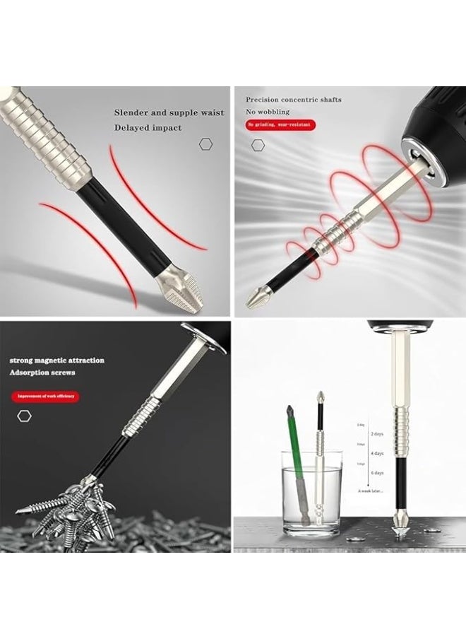 spa luxetique 6Pc High Magnetic Screwdriver Drill Bit Set,Strong Magnetic Durability Screwdriver Drill Bit Set,Universal Anti-Slip Magnetic Electric Screwdriver Set,Magnetic bit, 50 65 70 75 90 100 120 mm  - Image 4