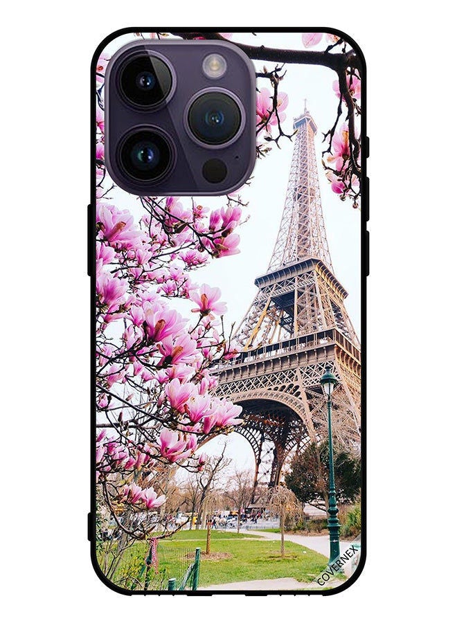 Covernex Protective Case Cover For Apple iPhone 14 Pro Flowers & Eiffel Tower - Image 1