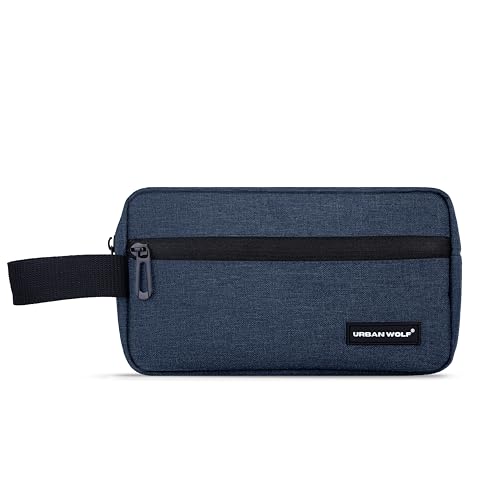 Urban Wolf Polyester Travel Toiletry Bag for Men and Women: Water-Resistant Shaving Kit/Bag for Toiletry Accessories, Hanging Dopp Kit, Cosmetics Pouch with Multiple Pockets (Blue) - Image 1