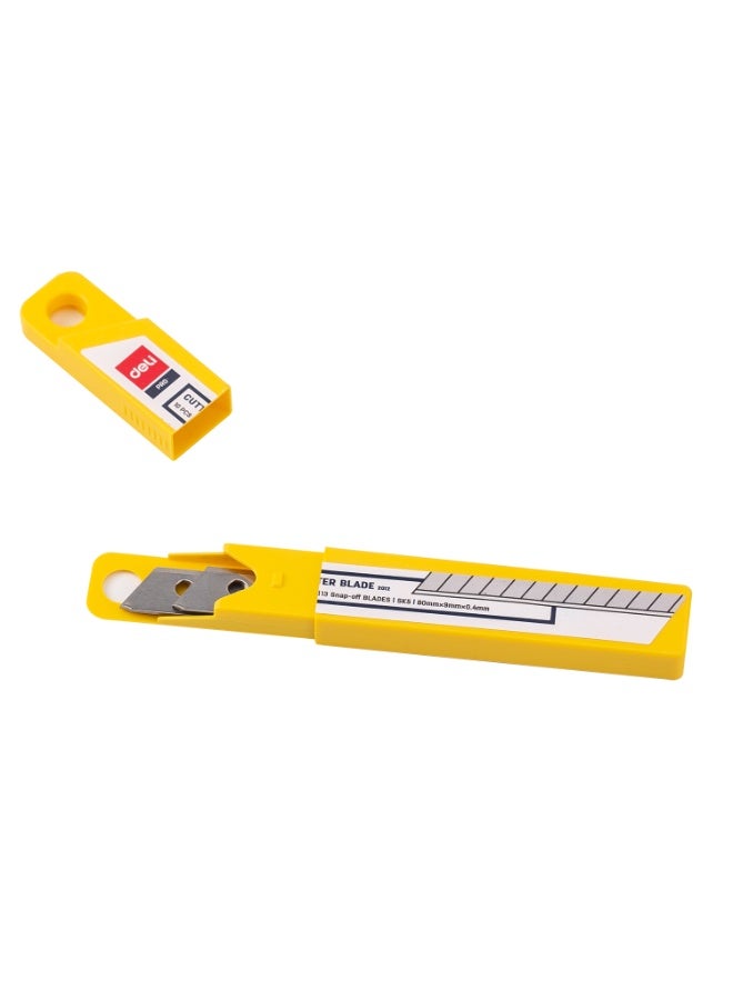 Deli Snap-Off Utility Cutter Replacement Blades 9 mm with 13 Segments, SK5 Steel - Image 3